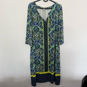 Hatley Blue Resort Wear Sundress with Bishop Sleeves